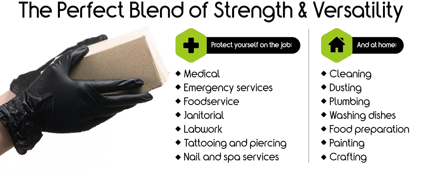 black Nitrile Gloves