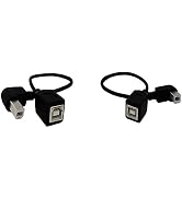 USB 2.0 Type-B Printer Cable,SinLoon(2-Pack) USB 2.0 B Female to Left Angle+Right Angle B Male Pr...