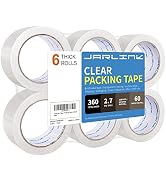 JARLINK Clear Packing Tape (6 Rolls), Heavy Duty Packaging Tape for Shipping Packaging Moving Sea...