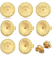 Formulen 8Pieces Earring Backs for Droopy Ears, Large Earring Backs Replacements for Studs Secure...