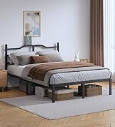 SHOANED Bed Frame with Charging Station
