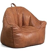 Big Joe Hug Bean Bag Chair, Tan, Vegan Suede, Kids and Teens, 3 feet
