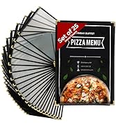 Restaurant Menu Covers, Set of 25 Menu Covers 8.2 x 11 Inches, Single Pocket Menu Cover 2 View wi...