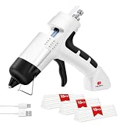 20W Cordless Hot Glue Gun Kit with Type-C Charger,Mini Glue Gun and Sticks Set with 30 PCS Glue S...