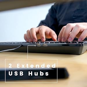 keyboard with extra USB hubs