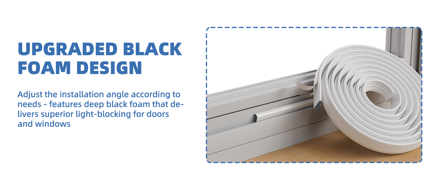 Wedge-Shape Black Foam Window Weather Stripping Door Seal Strip