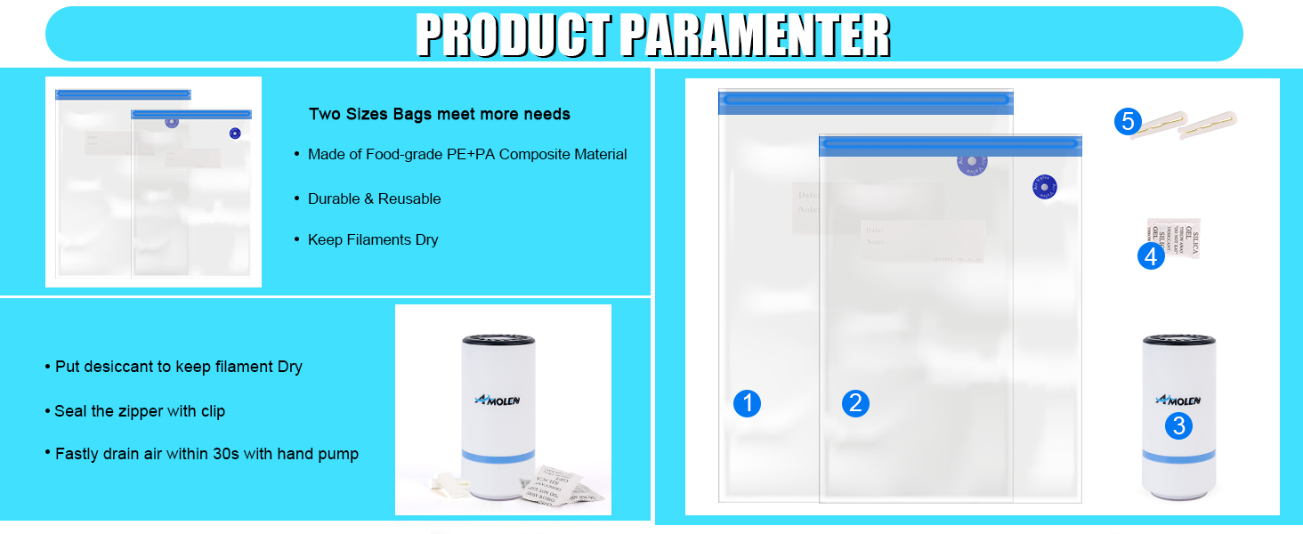 3D Printer Filament Storage Bags
