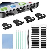 Goweewon 4 Pack iPhone Dust Plug,Aluminum Alloy iPhone Port Plug Lightning Port Plug with Phone S...