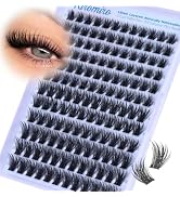Kiromiro Lash Clusters 10-16mm Cluster Eyelash Extensions Wispy DIY Cluster Lashes Extension 144p...