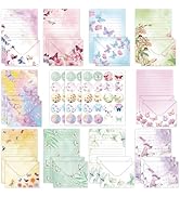 160 Pcs Stationery Paper Envelopes Set Includes 50 Lined Writing Paper & 50 Envelopes with 60 Col...