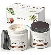 Waxcanpy Coconut Scented Candles for Women, Soy Candle Gift Set, Tropical Coconut Candles, 2 Pack...