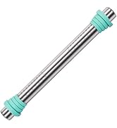 U-Taste 18/8 Stainless Steel 16 inch Adjustable Rolling Pin with Silicone Removable Thickness Rin...