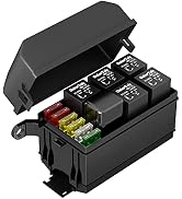 DaierTek 12V Fuse and Relay Box 6 Slots Relay Block 6 Slots ATC/ATO Fuse and Relay Block with Rel...