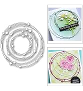 3D Spotted Line Circle Nesting Frame, Metal Cutting Die Circle Lace Die Cutting, DIY Craft Die Cu...
