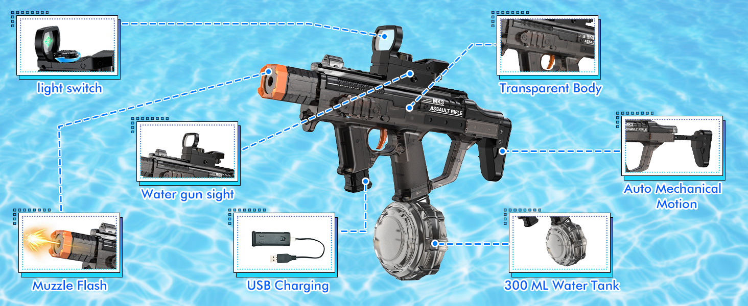 Electric Water Gun for Adults Kids