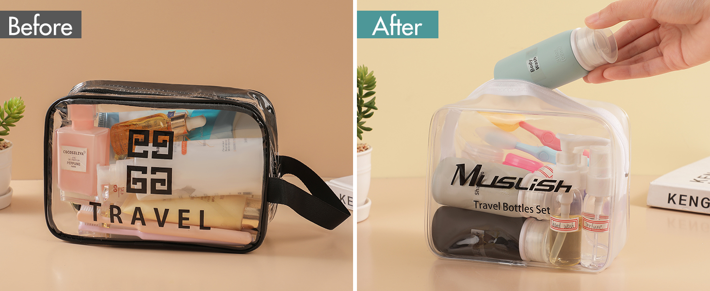 travel bottles, travel size toiletries, travel containers, travel bottles for toiletries