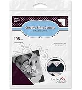 Scrapbook Adhesives by 3L Self-Adhesive Paper Photo Corners, Black, 108-Pack