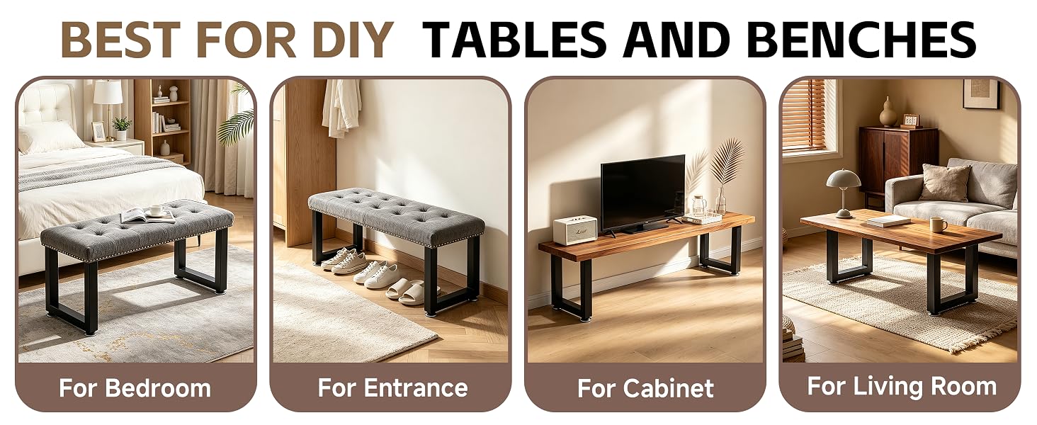 16 Inch Metal Bench Legs Coffee Table Legs