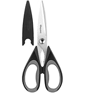 Kitchen Gadgets Utensils Set for Home, iBayam 8.5" Kitchen Scissors with Sheath, Black Cooking Sc...