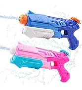 2 Pack Water Gun for Kids & Adults – 300cc Long Range Squirt Gun Blaster, Powerful Water Gun for ...