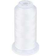 Simthread 100% Cotton Thread 1641 Yards White for Sewing Quilting