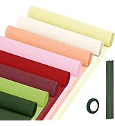 Crepe Paper Streamers 8 Rolls, 10 x 98Inch 8 Colors Crepe Paper Sheets for Christmas DIY Gift Col...