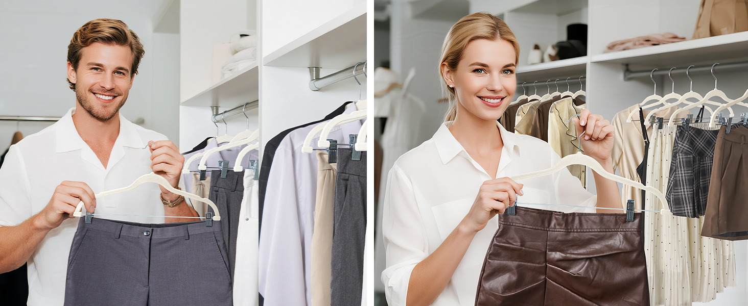 Heavy duty velvet hangers