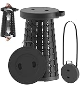PLOGGING 2025 Upgraded Portable Folding Stool, Collapsible Stools, 600lbs Max Weight, Lightweight...