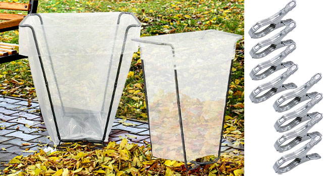 garden trash bag holder outdoor leaf bag support stand