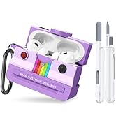 VISOOM Retro Case for AirPods Pro Case Cover Women,Silicone Airpod Pro 2 Case Cute Air iPods Pro ...
