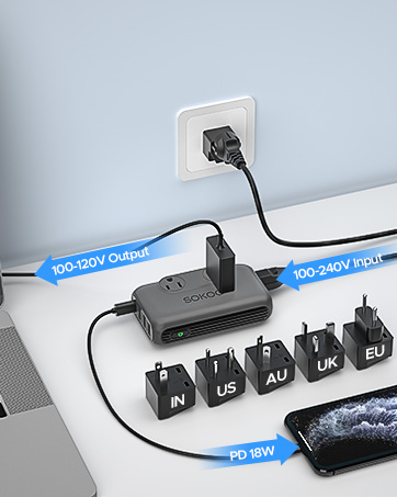Travel voltage converter