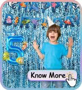 Wavy Blue Streamers Party Backdrop - GREATRIL Fringe Curtain for Pool Party/Birthdays/VBS/Beach/U...