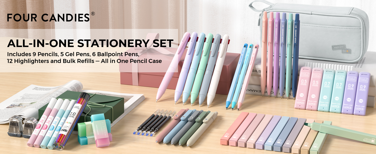 pencil case with supplies