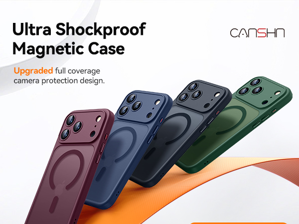Full Coverage Camera Protection Magnetic Shockproof Compatible with iPhone 18 Pro Case 6.3 inch