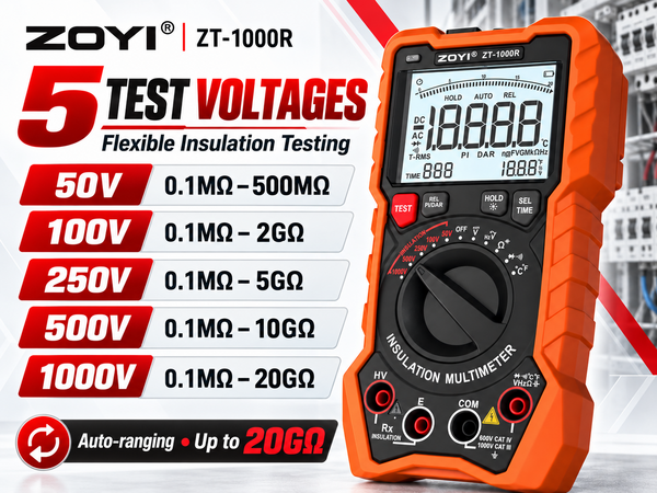 2 in 1 19999 Counts Multimeter Megohmmeter Insulation Resistance Tester