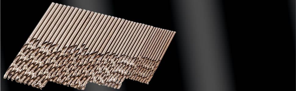 40PC Cobalt Steel Tiny Metric Drill Bits for Steel