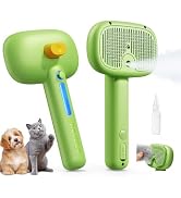 ROJECO 3-in-1 Pet Steam Brush for Cats&Dogs - Detangling Comb with Adjustable Mist, Handheld Desh...