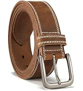CHAOREN Full Grain Leather Belt for Men, Work Belts for Men Heavy Duty, Daily Wear for Jeans Pants