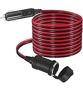 SPARKING 12FT Car Cigarette Lighter Extension Cord 12FT - Male Plug to Female Socket 16AWG Heavy ...