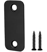 Siwil Door Edge Hole Filler Plate 1”x 2-1/4”, Black Deadbolt Cover Plate, Round Corner, Stainless...