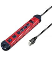 OSKOS 6-Outlet Workshop Surge Protector with 6-Foot Power Cord, 900 Joules Protection, 15A/1800W,...