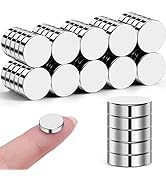 VSKIZ Refrigerator Magnets 50 Pcs, 10x3mm Tiny Round Disc Small Magnets, Muti-use Premium Neodymi...