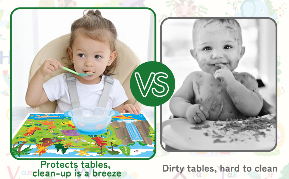 disposable placemats for toddlers