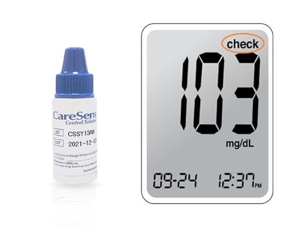 Control solution testing caresens diabetes blood glucose monitor blood sugar meter