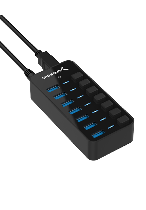 HB-BUP7 7 port usb hub with pawoer