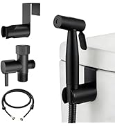 Lambloraey Black Handheld Bidet Sprayer for Toilet, Stainless Steel Metal Made Toilet Hose, Bidet...