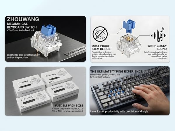 Dust-Proof Blue Switch