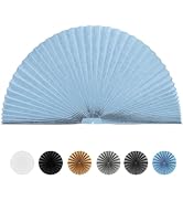 Maritown Arch Window Shades No Tools Light Filtering Pleated Fabric Shade Stick on Half Circle Ro...