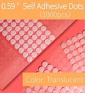 Self Adhesive Dots, Strong Adhesive 1000pcs(500 Pairs) 0.59" Diameter Sticky Back Coins Nylon Coi...