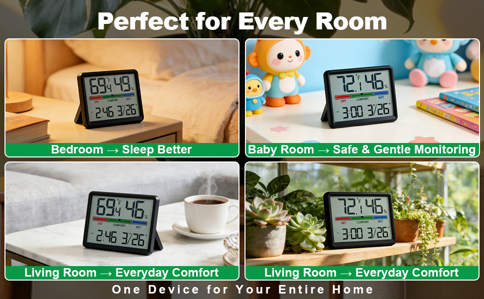 Digital Hygrometer Indoor Thermometer